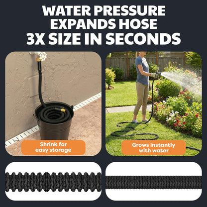 XHOSE PRO Expandable Garden Hose 100ft Water Hose with Brass Fittings, Flexible, Expanding and Retractable, Lightweight 100 Ft Hose, Tuyau Arrosage - 2026 Model 🍁 All In One Marketplace Canada