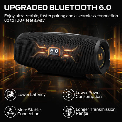 Monster S380 Bluetooth Speaker, Portable Speaker with 40W Stereo Sound, Bluetooth 6.0, 20H Playtime, IPX6 Waterproof, TWS Pairing, Support AUX/TF Card, Wireless Speaker for Party, Travel, Outdoor 🍁 All In One Marketplace Canada
