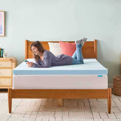 Linenspa 3 Inch Memory Foam Mattress Topper, Gel Infused Full Mattress Topper, CertiPUR-US Certified 🍁 All In One Marketplace Canada