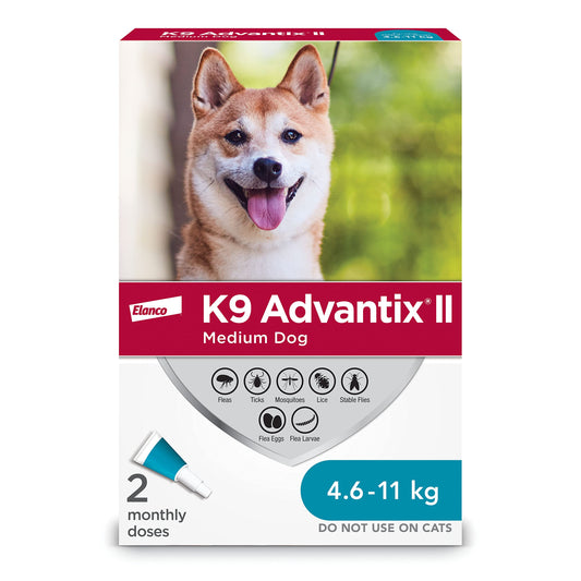 K9 Advantix II - Flea/Tick Prevention - Vet Recommended - Medium Dog - 2-Pk 🍁 All In One Marketplace Canada