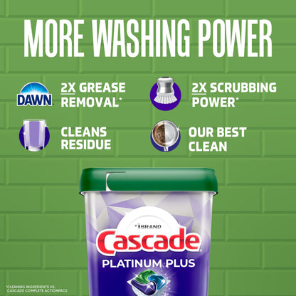 Cascade Platinum Plus Dishwasher Detergent Pods, Dish Detergent Soap, Fresh Scent, 51 Count 🍁 All In One Marketplace Canada