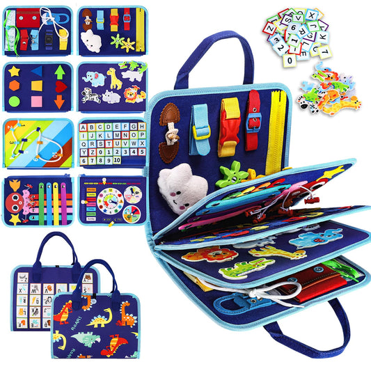 Esjay Busy Board for Toddlers, Montessori Toys for Boys, Sensory Book Toy Educational Activities for Fine Motor Skills Learning, Birthday Gifts for Boys Toddler, Toys for Travel Airplane Car 🍁 All In One Marketplace Canada