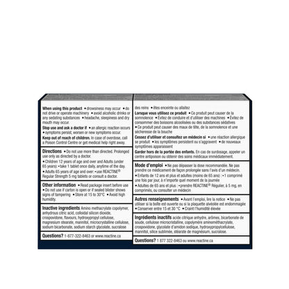 Reactine Rapid Dissolve Extra Strength Tablets - For Itchy Eyes, Hives, Runny Nose - 24 Hour Allergy Relief - 24 Count 🍁 All In One Marketplace Canada