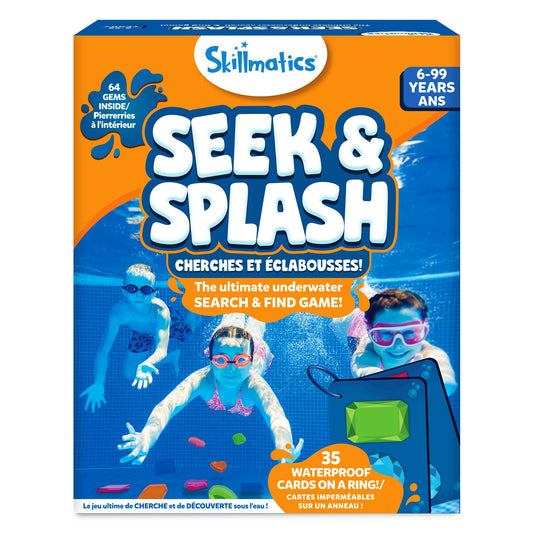 Skillmatics Pool Toys - Seek & Splash, Search & Find Water Game, Swimming Pool Dive Toy for Kids, Summer Fun & Gifts for Boys & Girls Ages 6, 7, 8, 9, 10, 11 & Up, Includes 64 Colorful Gems 🍁 All In One Marketplace Canada