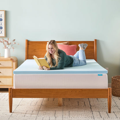 Linenspa 2 Inch Memory Foam Mattress Topper, Gel Infused Full Mattress Topper, CertiPUR-US Certified 🍁 All In One Marketplace Canada