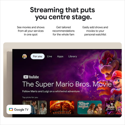 Google TV Streamer (4K) - Fast Streaming Entertainment With Voice Search Remote - Watch Movies, Shows, Live TV, and Netflix in 4K HDR - Smart Home Control - 32 GB Storage - Porcelain 🍁 All In One Marketplace Canada