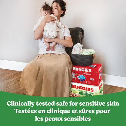 Huggies Natural Care Sensitive Baby Wipes, Unscented, Hypoallergenic, 99% Purified Water, 12 Flip-Top Packs (768 Wipes Total), Packaging May Vary 🍁 All In One Marketplace Canada