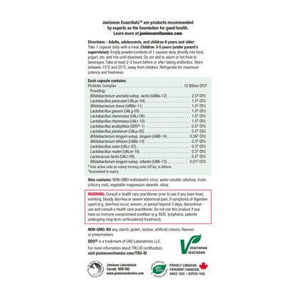 Jamieson Probiotic 10 Billion CFU, 60 Veggie Capsules, Daily Maintenance, Intestinal & Digestive Health. 14 Unique Strains to Improve Microbial Diversity, Bifidobacterium and Lactobacillus, Non-GMO 🍁 All In One Marketplace Canada