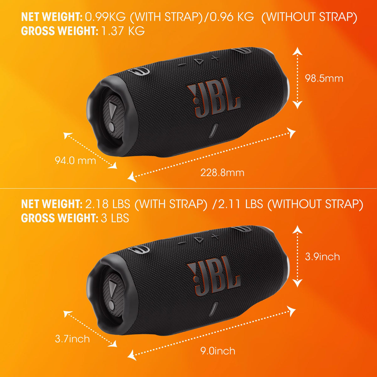 JBL Charge 6 - Portable Waterproof & Drop-Proof Bluetooth Speaker, Bold Pro Sound with AI Sound Boost, 28Hrs of Playtime, Built-in powerbank & Comes with a Sturdy/Removable Carrying Strap (Sand) 🍁 All In One Marketplace Canada