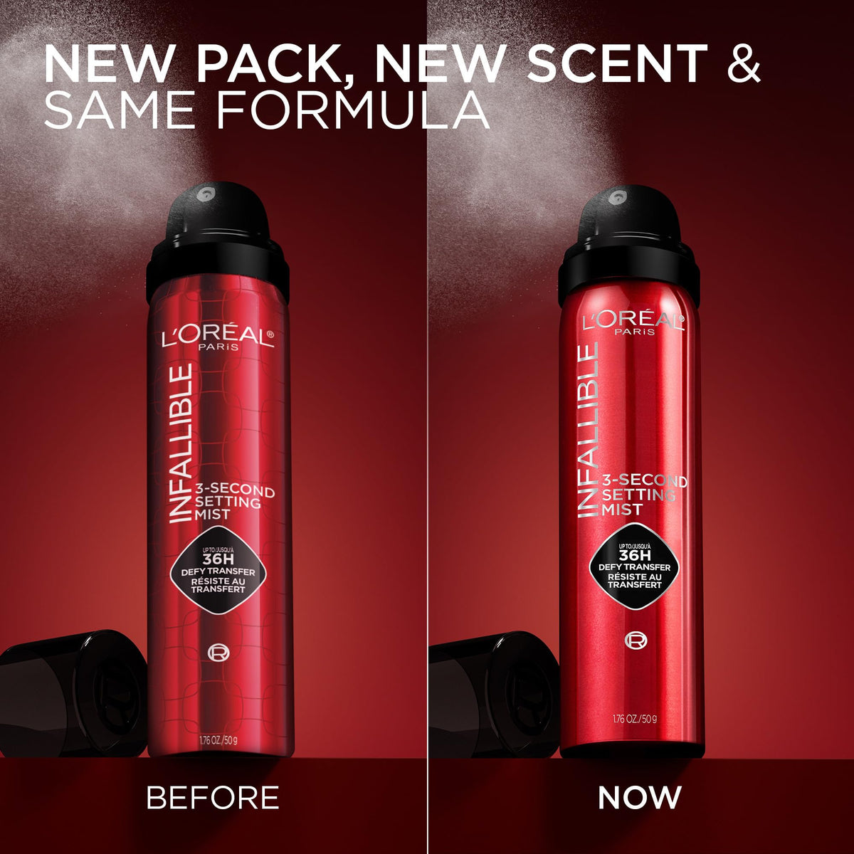 L’Oréal Paris Infallible 3-Second Makeup Setting Spray, Makeup, Microfine Mist for up to 36H Wear, Lightweight, Transfer Proof, Waterproof, Dries in 3 seconds, 75ml 🍁 All In One Marketplace Canada