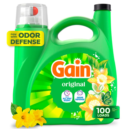 Gain Aroma Boost Liquid Laundry Detergent, Original Scent, HE Compatible, 107 Loads, 4.55L 🍁 All In One Marketplace Canada