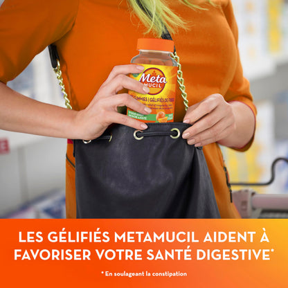 Metamucil Fibre Gummies, No Sugar Added, Orange Flavour, Prebiotic, Plant-Based, 105 Count 🍁 All In One Marketplace Canada