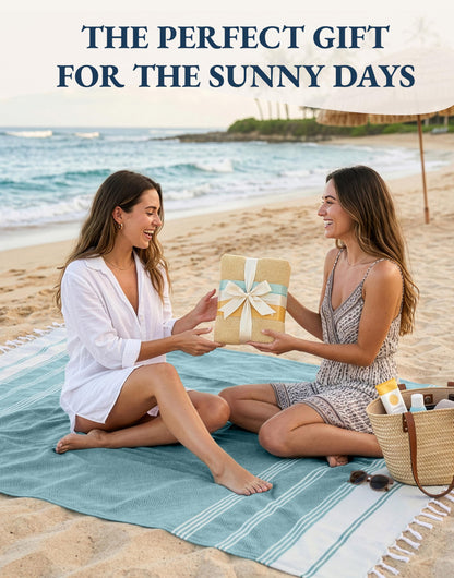 Lane Linen Turkish Beach Towels Set of 6, Oversized Beach Towel, Lightweight Beach Essentials for Women, Large Pool Towel, Absorbent & Quick Dry, Sand Free Beach Towel, 39"x71" - Tropical Breeze 🍁 All In One Marketplace Canada