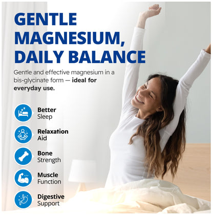 CanPrev Magnesium Bis-Glycinate Gentle 200mg, 120 V-Caps 120-Day Supply - Pure Elemental Magnesium Supplement, Supports Bone and Muscle Function, Gentle on Stomach, Perfect for Daily Magnesium Needs 🍁 All In One Marketplace Canada