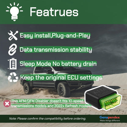 Genapendex AFM/DFM Disabler for 2007-2022 Silverado 1500 Sierra 1500 5.3L 6.2L Engines,Plug & Play GM Truck/SUV DOD Disabler. 🍁 All In One Marketplace Canada