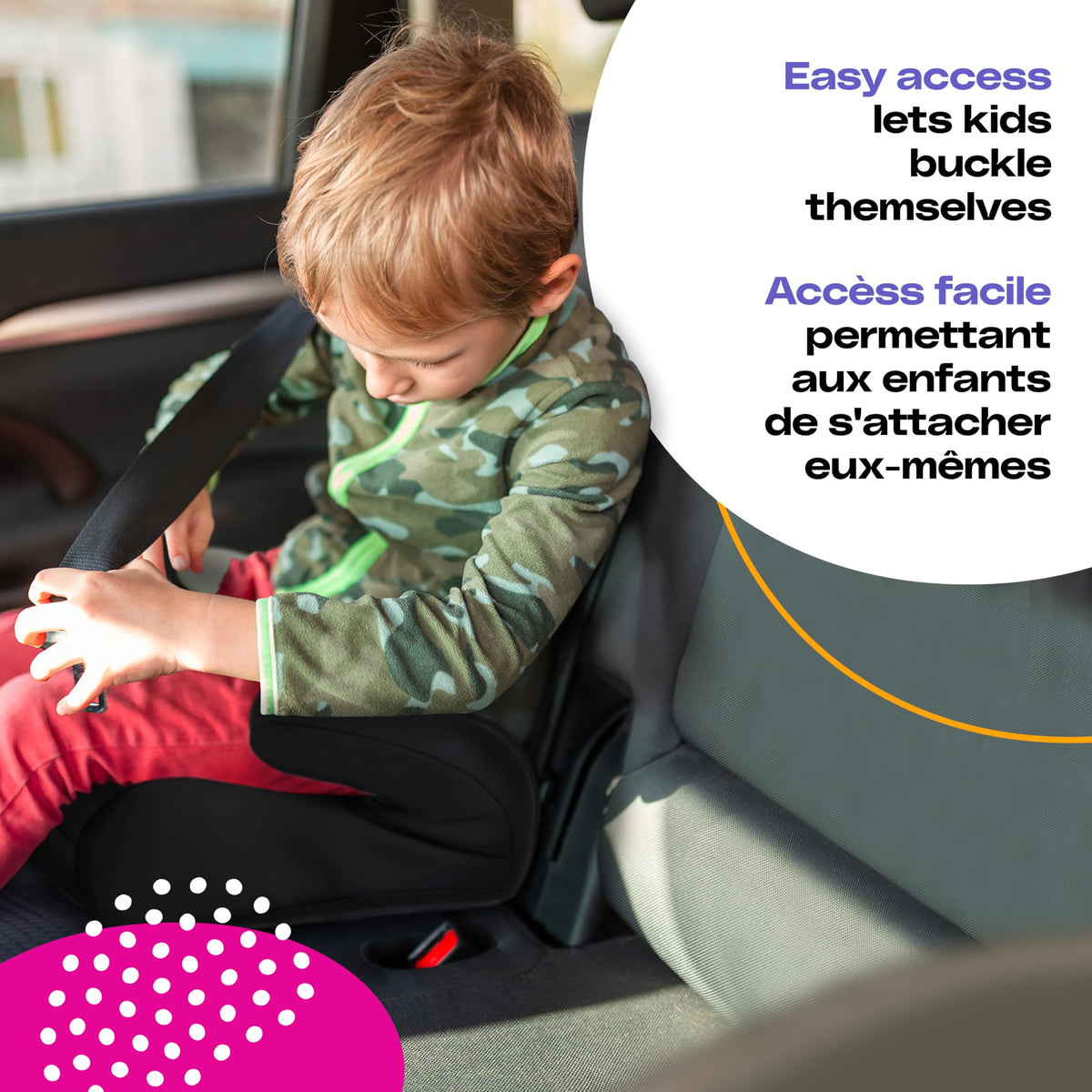 Cosco Kids Topside Lightweight Backless Belt-Positioning Booster Car Seat, Washable Cover, Tie Dye 🍁 All In One Marketplace Canada