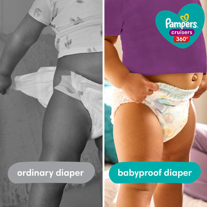 Pampers Diapers - Cruisers 360 degrees - Size 7, 66 Count, up to 100% Leakproof Fit, Designed for Active Babies, Pull On Diaper, EZ Off Tabs Designed for Easy Changes 🍁 All In One Marketplace Canada