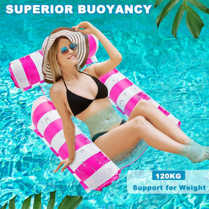 3 Pack 300 LB Water Floaties,Inflatable Pool Float Chair for Adults Swim Floating Party Vacation Fun and Rest (Blue & Dark Blue & Rose red) 🍁 All In One Marketplace Canada