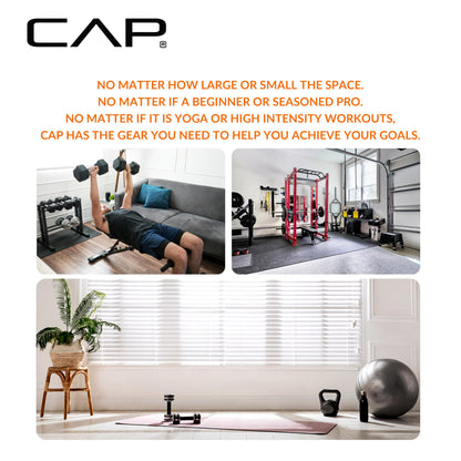 CAP Barbell Yoga Mat 1/2" Thick with Carrying Strap - High Density Exercise Mat for Yoga, Pilates, Stretching, Floor & Fitness Workouts - 68''x24''x1/2" | Black 🍁 All In One Marketplace Canada