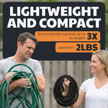 X-Hose Pro Expandable Garden Hose 25Ft, Heavy Duty Lightweight Retractable Water Hose, Flexible Hose, Weatherproof, Crush Resistant Solid Brass Fittings, Kink Free Expandable Hose as Seen on TV 🍁 All In One Marketplace Canada