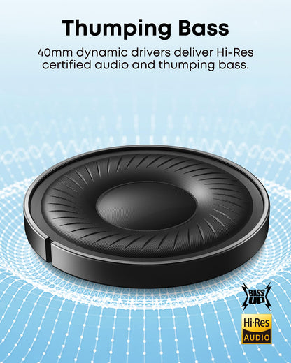 soundcore by Anker Q20i Hybrid Active Noise Cancelling Headphones, Wireless Over-Ear Bluetooth, 40H Long ANC Playtime, Hi-Res Audio, Big Bass, Customize via an App, Transparency Mode, Ideal for Travel 🍁 All In One Marketplace Canada