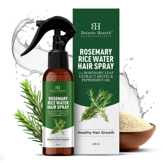 Botanic Hearth Rosemary Rice Water Leave In Conditioner Spray with Scalp Serum & Root Enhancer for Dry, Weak & Damaged Hair, Lightweight Hair Moisturizing Spray for All Hair Types, 6.8 fl oz 🍁 All In One Marketplace Canada