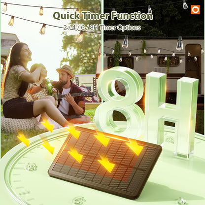 addlon 42FT(36+6) Solar Lights Outdoor Waterproof, String Lights Outdoor Solar power with Remote & USB Port 12+1 LED Shatterproof Bulbs 3 Light Modes,Dimmable &Timable Solar Light for Camping Backyard 🍁 All In One Marketplace Canada