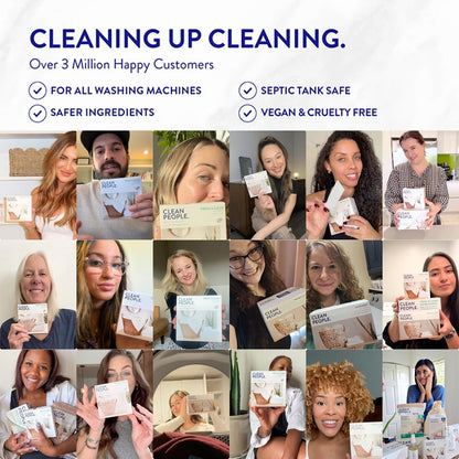 Clean People Laundry Detergent Sheets - Recyclable Packaging, Hypoallergenic, Stain Fighting - Ultra Concentrated, Laundry Soap - Fragrance Free, 96 Pack 🍁 All In One Marketplace Canada
