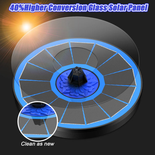 SZMP Solar Fountain Upgrade, 3.5W Solar Powered Bird Bath Fountains with Flower, Outdoor Water Feature Solar Fountain Pump with 7-in-1 Nozzles, 4 Fixed Pipes for Humingbirds, Birdbath, and Garden 🍁 All In One Marketplace Canada