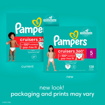 Pampers Diapers - Cruisers 360 degrees - Size 6, 76 Count, up to 100% Leakproof Fit, Designed for Active Babies, Pull On Diaper, EZ Off Tabs Designed for Easy Changes 🍁 All In One Marketplace Canada