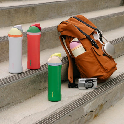 Owala FreeSip Insulated Stainless Steel Water Bottle with Straw for Sports and Travel, BPA-Free, 24-oz, Red/Aqua (Summer Sweetness) 🍁 All In One Marketplace Canada