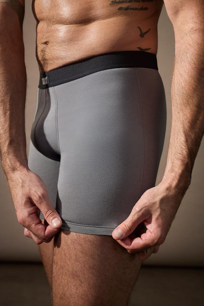 SAXX Underwear Co. Men's Core Cotton Boxer Brief Fly 3-Pack, Black/Graphite, Large 🍁 All In One Marketplace Canada