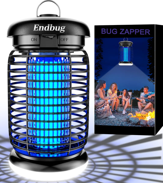 Endbug Bug Zapper Outdoor with LED Light, Mosquito Zapper Outdoor, 4200V Electric Bug Zapper, 5ft Power Cord, IPX6 Waterproof Fly Trap, 2-in-1 Fly Zapper Indoor for Patio Garden Backyard Home, Plug in 🍁 All In One Marketplace Canada