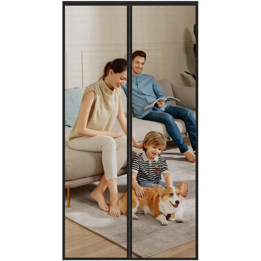 Magnetic Screen Door 36"W x 82"H, Fits Door Size to 34"W x 80"H, Heavy Duty Fiberglass Moustiquaire Magnétique, Screen Mesh with Automatic Block Closure, Walk Through Easily for Kids Pets 🍁 All In One Marketplace Canada
