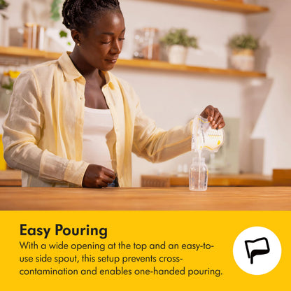 Medela Easy Pour Disposable Breast Milk Storage Bags, 7 oz/210 ml Capacity, Leakproof Design with Milk Protection, Made Without BPA, Pack of 100 🍁 All In One Marketplace Canada