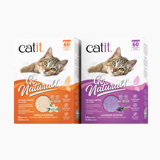 Catit Go Natural Pea Husk Clumping Cat Litter, Tofu, Lavender, 14 L, Dust Free & Lightweight Cat Litter, Easy to Scoop, Litiere Pour Chat 🍁 All In One Marketplace Canada