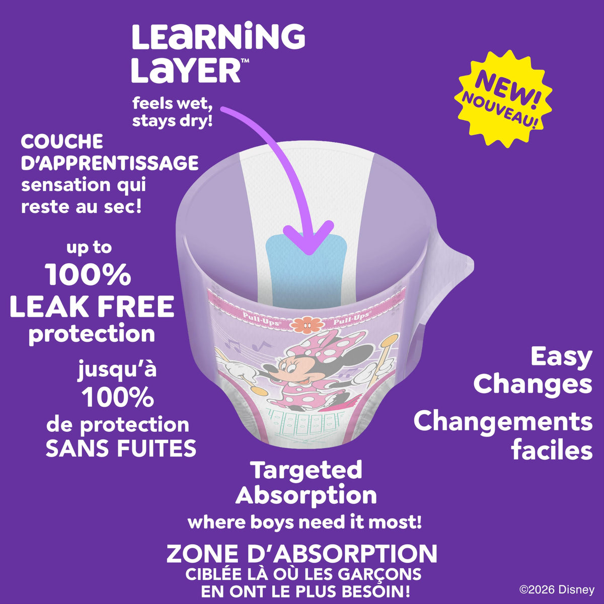 Pull-Ups Girls Potty Training Underwear, Easy Open Toddler Pants 3T-4T (32-40 lbs), Learning Designs for Toddlers, 92 count 🍁 All In One Marketplace Canada
