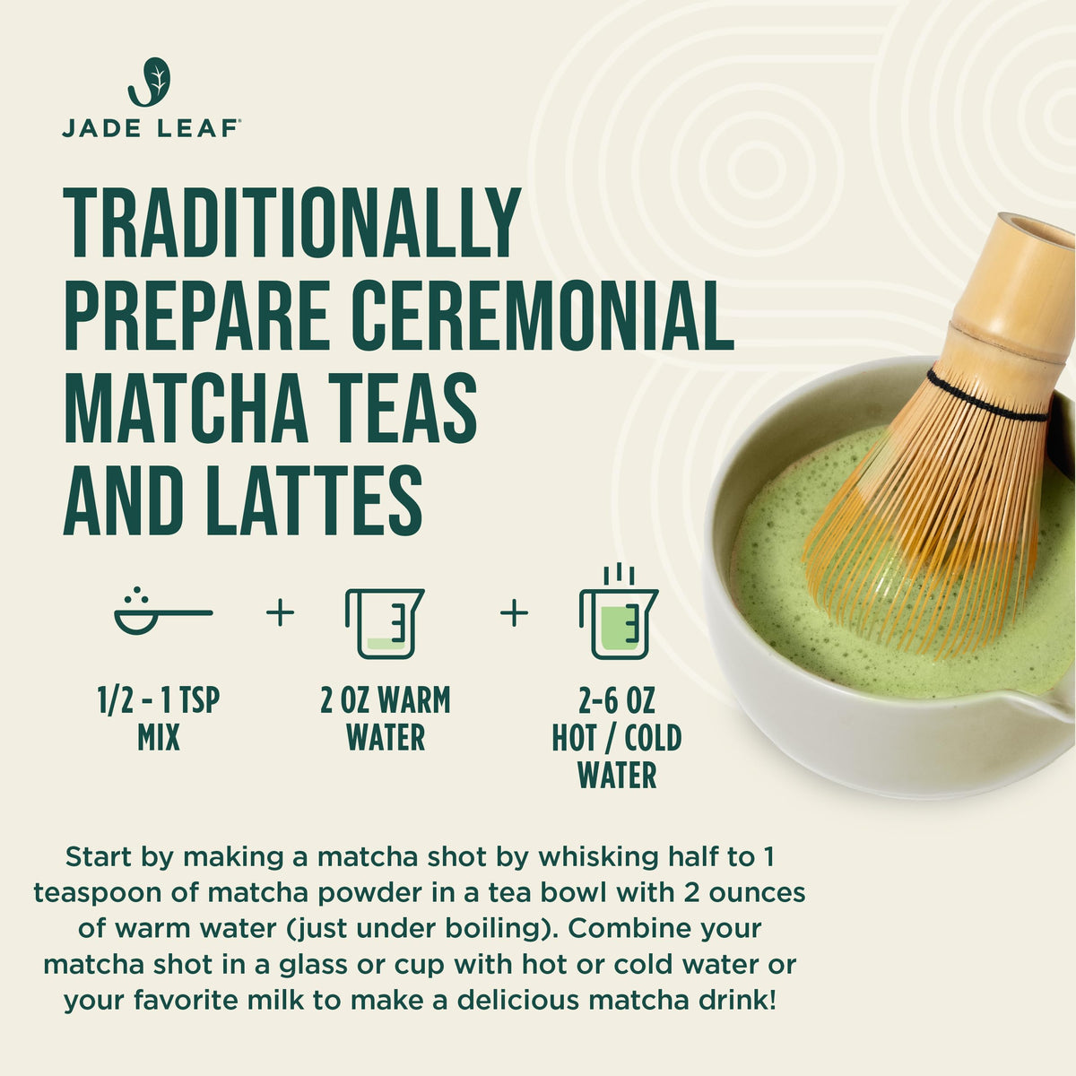 Jade Leaf Matcha Organic Ceremonial Grade Matcha Green Tea Powder - 100% Pure Japanese First Harvest Green Tea for Ceremonies, Usucha, Lattes 100g Tin (Pack of 1) 🍁 All In One Marketplace Canada