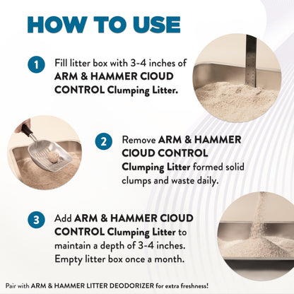 Arm & Hammer Clump & Seal Cloud Control Clay Cat Litter, Multi-Cat, 12.7kg, 7 Days of Odour Control, Dust Free, Clumping Litter (Pack of 1) 🍁 All In One Marketplace Canada