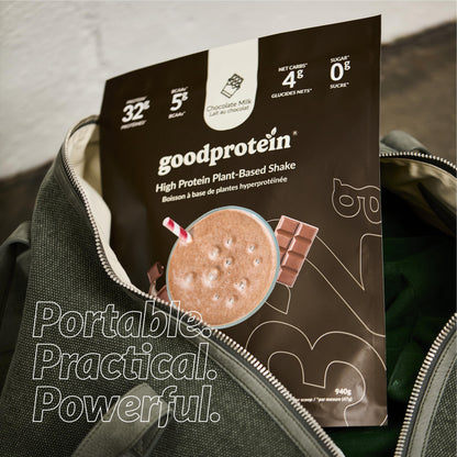 Good Protein – 32g Protein, Vegan High Protein Powder, 100% Natural, Non-GMO, Dairy-free, Gluten & Soy Free and No Added Sugar. Plant-Based Protein Shake (Chocolate Milk, 940 g) 🍁 All In One Marketplace Canada