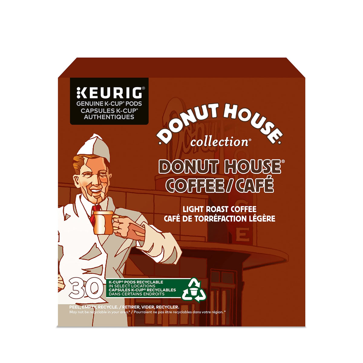 Donut House Collection Light Roast K-Cup Coffee Pods, 30 Count For Keurig Coffee Makers 🍁 All In One Marketplace Canada