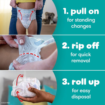 Pampers Diapers - Swaddlers 360° - Size 5, up to 100% Leakproof Comfy Dry Fit, EZ Off Tabs Designed for Easy Changes, Pull On Diaper, 1 Pack (Count of 116) 🍁 All In One Marketplace Canada