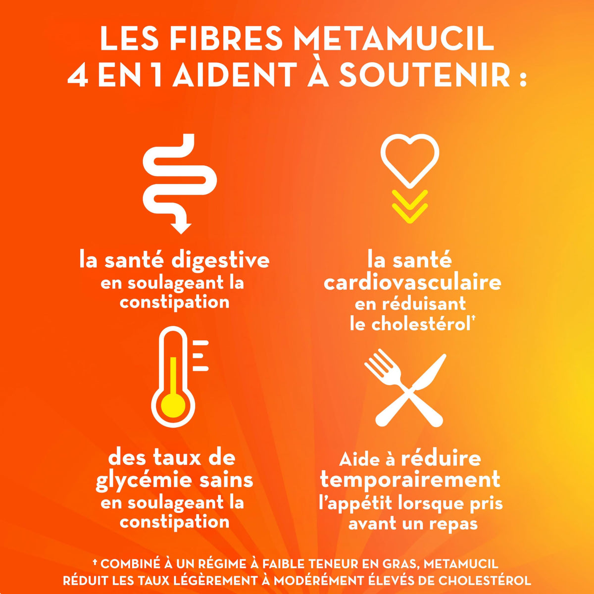 Metamucil, Daily Psyllium Husk Powder Supplement, Sugar-Free, 4-in-1 Fibre for Digestive Health, Orange Smooth Flavored Drink, 180 Servings 🍁 All In One Marketplace Canada