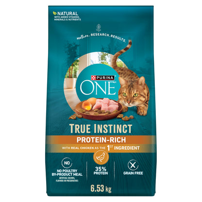 Purina ONE True Instinct Grain Free Dry Cat Food, High Protein Chicken - 6.53 kg Bag 🍁 All In One Marketplace Canada