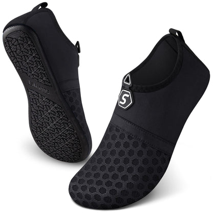 SEEKWAY Water Shoes Women Men Quick-Dry Beach Aqua Socks Barefoot Non Slip Swim Pool Outdoor Surf River Lake Yoga SK001 Black Size 11.5-12.5 W/10.5-11.5 M 🍁 All In One Marketplace Canada