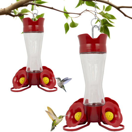 Perky-Pet Glass Hummingbird Feeders for Outdoors with Ant Moat, Bee Guards, & Perches, 8oz Nectar Capacity, Wide-Mouth Bottle for Easy Filling & Cleaning, Outdoor Garden Décor, 203CPBN-2 (Pack of 2) 🍁 All In One Marketplace Canada