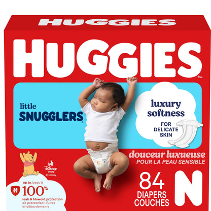 HUGGIES Newborn Diapers - HUGGIES Little Snugglers Disposable Baby Diapers, 84ct, Giga Pack 🍁 All In One Marketplace Canada