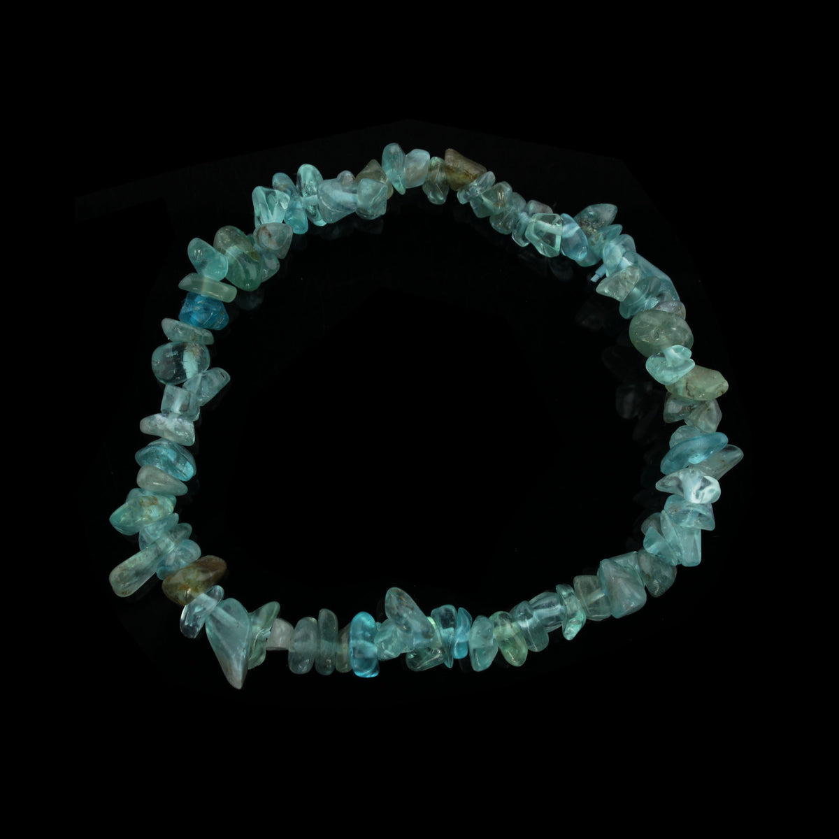 Apatite Blue Bead Bracelet