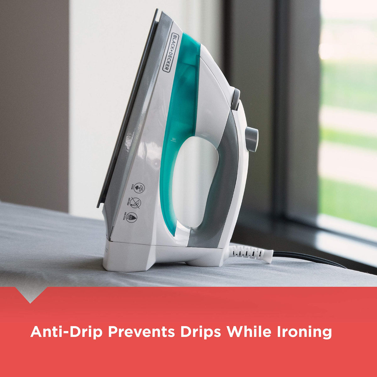Black+Decker Lightweight Steam Iron for Clothing, Smart Steam Techology, Anti-Drip, Teal, 1200W, IR0820C 🍁 All In One Marketplace Canada