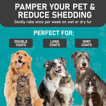 Maxpower Planet Pet Grooming Brush - Double Sided Shedding, Dematting - Undercoat Rake for Dogs - Dog Grooming Brush - Deshedding Brush for Dogs - Dog Brush, Cat Brush, Reduce Shedding by 95%, Purple 🍁 All In One Marketplace Canada